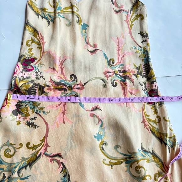 VINTAGE VICTORIA'S SECRET GOLD LABEL FLORAL SILK SLIP MINI DRESS WOMEN SIZE XSP - Picture 14 of 15